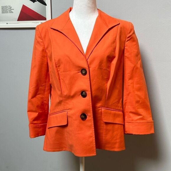 Lafayette 148 New York Jackets & Blazers - Lafayette 148 New York Orange unlined button up blazer jacket size 12